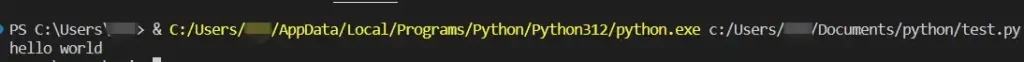 run python in terminal
