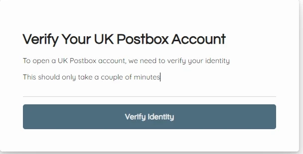 verify ukpostbox account