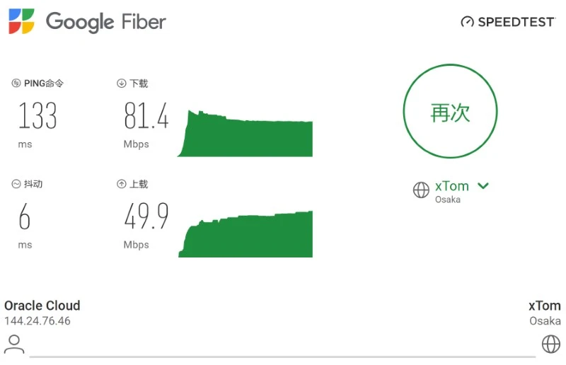 zhilianjichang fiber speedtest koran