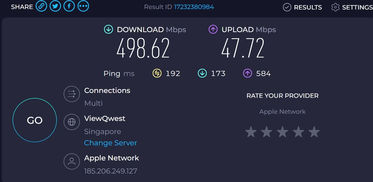 alading fast speedtest sg