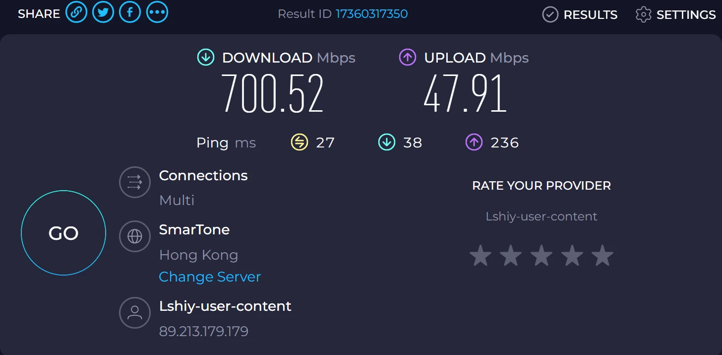 foxyun speedtest hk