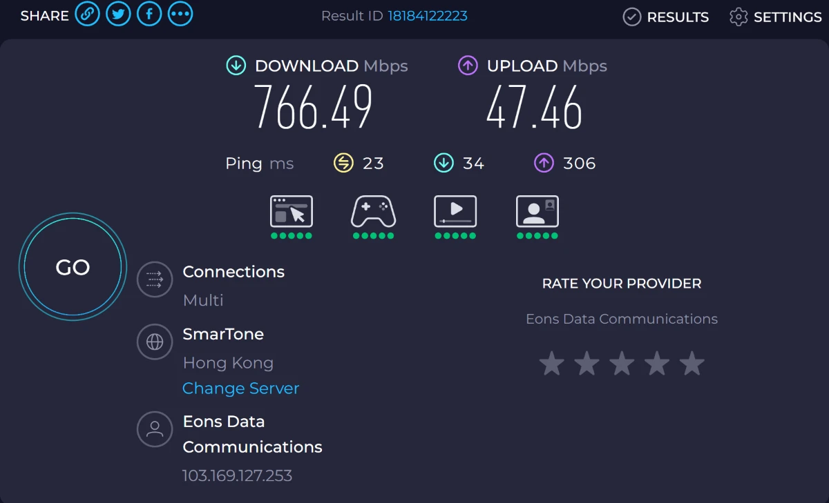 SS-ID 机场怎么样?| IEPL + 新疆可用 - 12 SS-ID 机场 Speedtest 测速